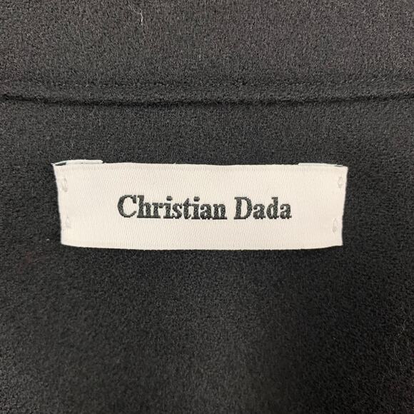 CHRISTIAN DADA Size XS Black Multi-Color Wool Embroidered Snaps Dress - Picture 6 of 6